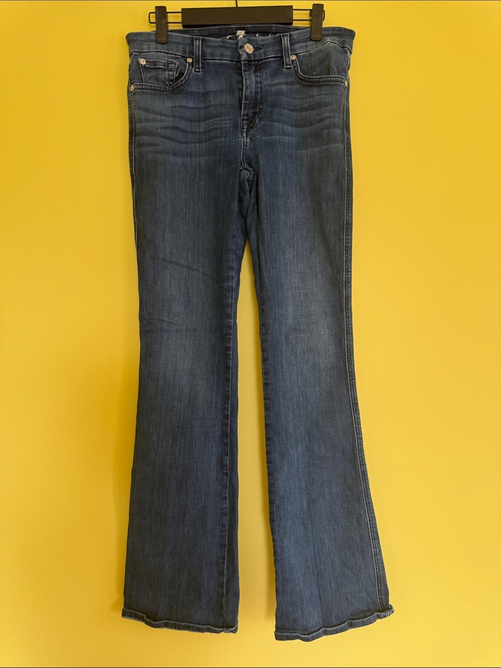 7 For All Mankind Women's Medium Blue Flare Jeans